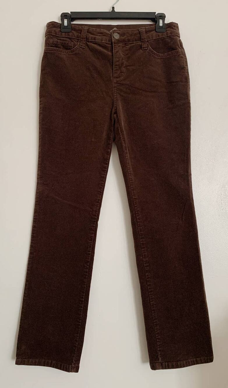 Brown St. John's Bay Corduroy Straight Leg Pants 8P